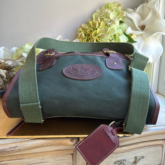 RARE! Vintage Orvis Company Canvas and Leather Messenger Bag - Picture 6 of 16